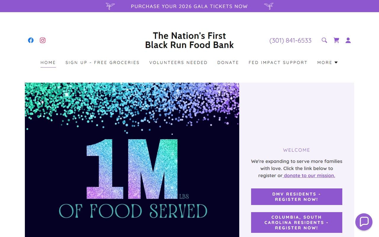 The StoreHouse food bank website for The Mel Johnson International Inc.